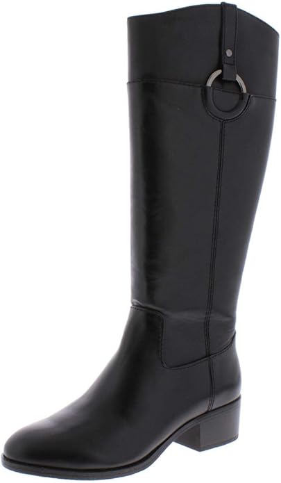 Alfani Womens Bexleyy Leather Almond Toe Knee High Riding Boots